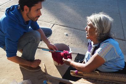 A textile artist in Chiapas